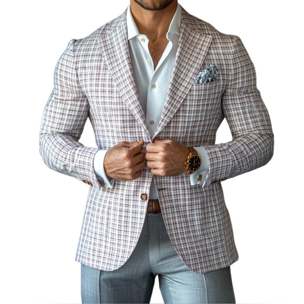 NEW Men’s Checked Blazer – Size XL